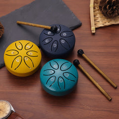 BUDDHA STONES MINI ZESTAW ZE STALI JĘZYKA 3-CALOWY ZESTAW BĘBENÓW UZDROWIAJĄCYCH DŹWIĘK