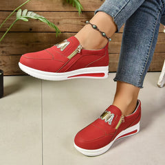 Damskie buty typu casual, zapinane na zamek