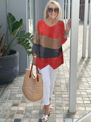 Swobodne luźne, nieregularne bluzki z oddechu