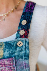 Kombinezon w kratkę szczotkowany