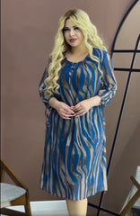 🌸Damska luźna sukienka z modnym nadrukiem