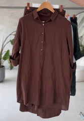 Komplet damski bawełniany składający się z koszuli i luźnych spodni