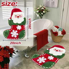 Dywan łazienkowy Śliczny Święty Mikołaj Miękka mata do kąpieli dla dzieci Antypoślizgowa dekoracyjna sypialnia