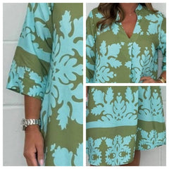 💗Modna damska sukienka z dekoltem w serek