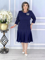 👗[S-5XL]2025 Modna rozkloszowana sukienka w kropki
