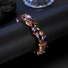 Pozłacana bransoletka z cyrkonią Fashion Party