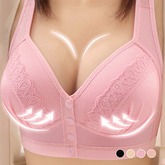 🔥2024 Zapinany z przodu, oddychający, przyjazny dla skóry biustonosz z bawełny 【1+1 Bezpłatnie】