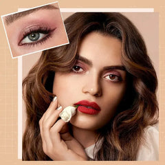 Paleta 12 kolorowych, mocno napigmentowanych, brokatowych cieni do powiek z pędzelkiem i lusterkiem