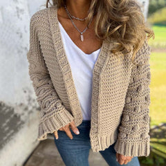 【✨Nowości 2024】🌈Dzianinowy kardigan w jednolitym kolorze