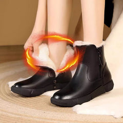 Damskie zimowe botki z pluszową wyściółką