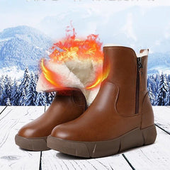 Damskie zimowe botki z pluszową wyściółką