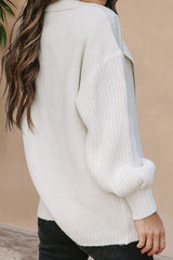 Dzianinowy kardigan średniej długości z kołnierzykiem