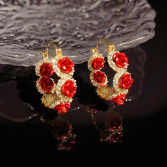 Kolczyki z kwiatami róży🌹