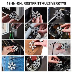 18 az 1-ben hópehely multifunkciós szerszám