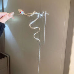 Gorąca wyprzedaż 40% zniżki-srebrny zestaw sztyftów do włosów węża