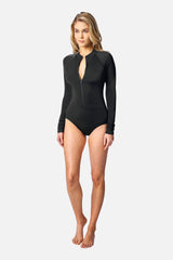 🩱🔥✨ Body z długim rękawem, seksowne, zapinane z przodu na zamek