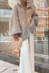 ✨🌸🧥Kurtka z dzianiny cekinowej mały pachnący sweterek z dekoltem w szpic